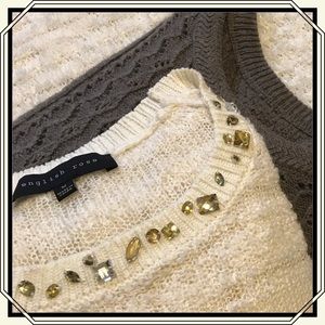 Ivory & Gray Sweaters